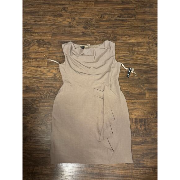 New Direction Women's Size 16 Taupe- Short Sleeve Dress Back Zip Wedding - Picture 1 of 7